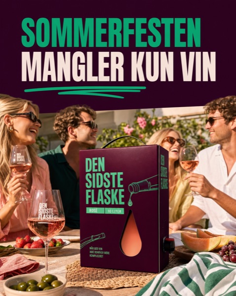 RENDER Studio example output — Den Sidste Flaske