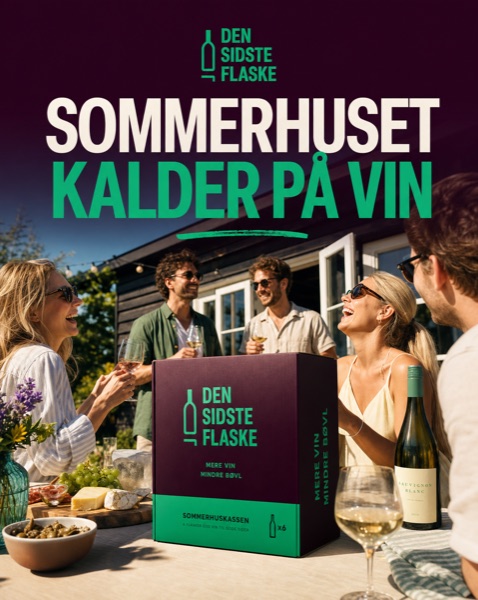 RENDER Studio example output — Den Sidste Flaske